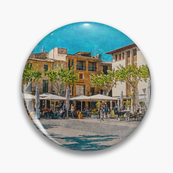 Item preview, Pollensa Town Square Mallorca designed and sold by GG WALL ART.