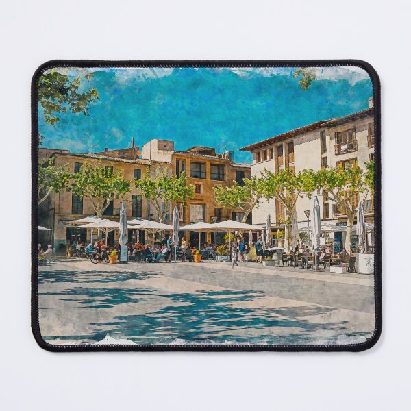 Item preview, Pollensa Town Square Mallorca designed and sold by GG WALL ART.