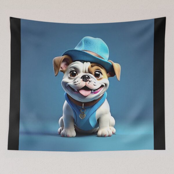 Item preview, Cute smiling cartoon Bulldog dog designed and sold by Colorful-Worlds.