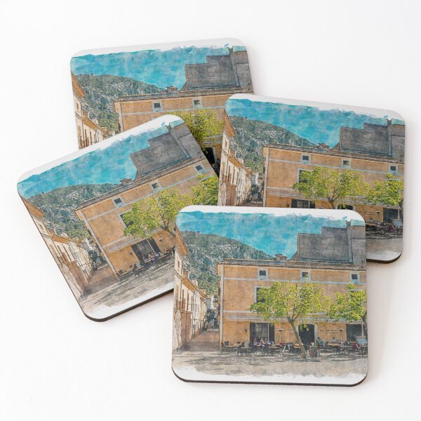 Item preview, Pollensa Town Square Mallorca designed and sold by GG WALL ART.
