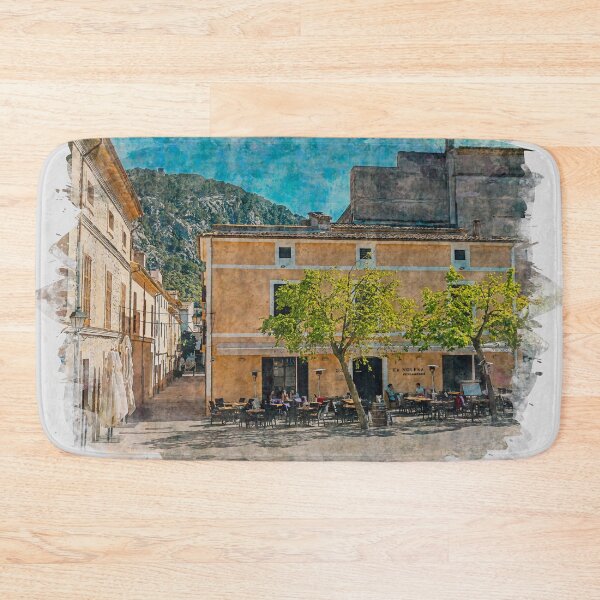 Item preview, Pollensa Town Square Mallorca designed and sold by GG WALL ART.