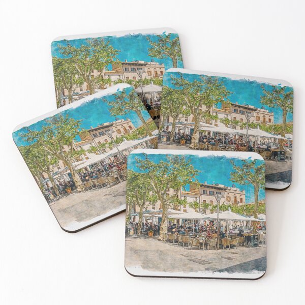 Item preview, Pollensa Town Square Mallorca designed and sold by GG WALL ART.