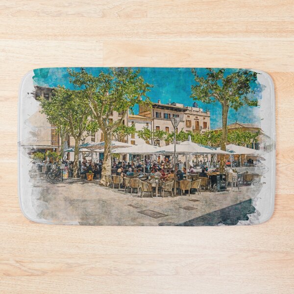 Item preview, Pollensa Town Square Mallorca designed and sold by GG WALL ART.