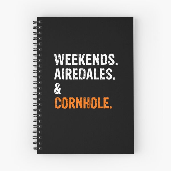 Item preview, Weekends Airedale and Cornhole Funny Dog Gift  designed and sold by Guarddogdrive.