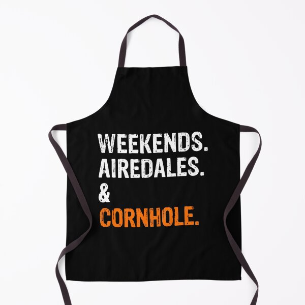 Item preview, Weekends Airedale and Cornhole Funny Dog Gift designed and sold by Guarddogdrive.