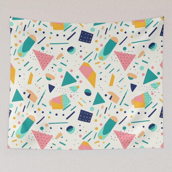 Item preview,  "Retro Radiance: Bright Vintage Pastel Geometric Pattern" designed and sold by raphicha365.