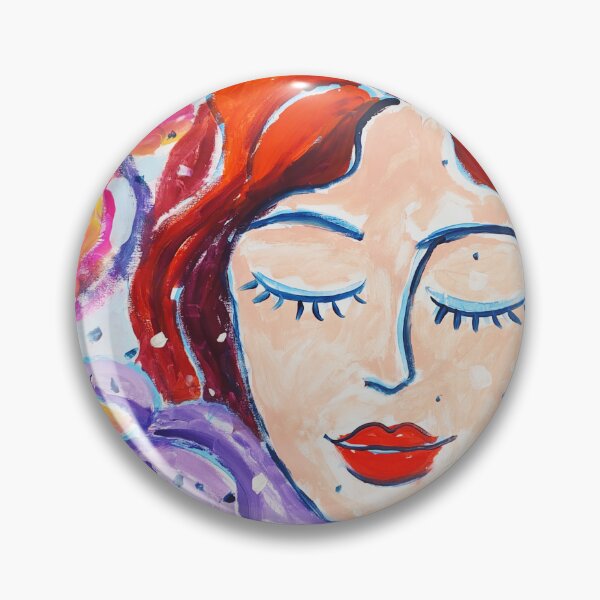 Item preview, Meditating Girl Abstract Painting designed and sold by VolynskaDesign.