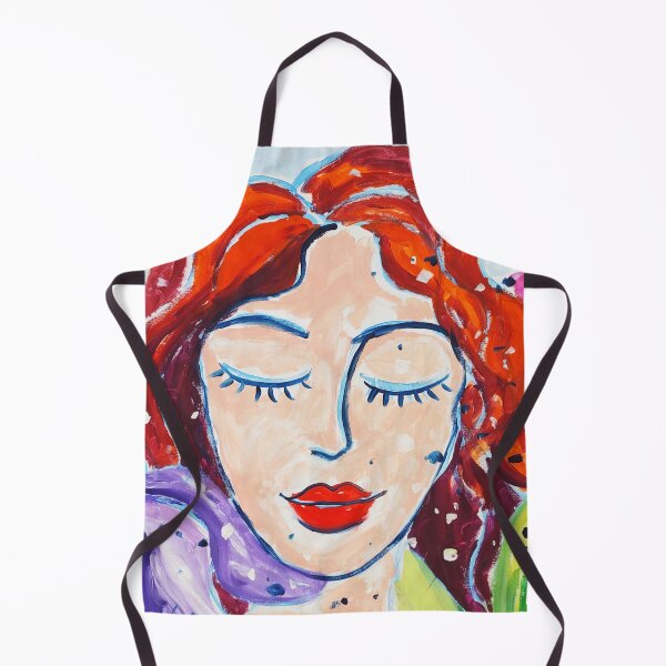 Item preview, Meditating Girl Abstract Painting designed and sold by VolynskaDesign.