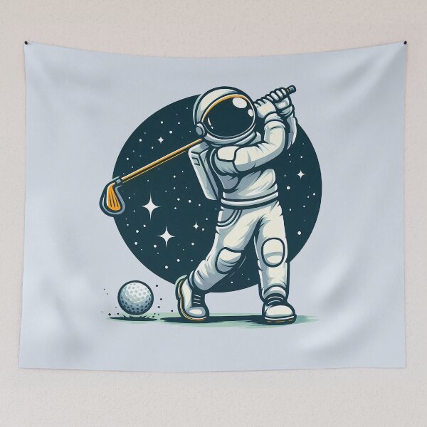 Item preview, Astronaut Playing Golf In Outer Space designed and sold by Coffee Lifestyle.