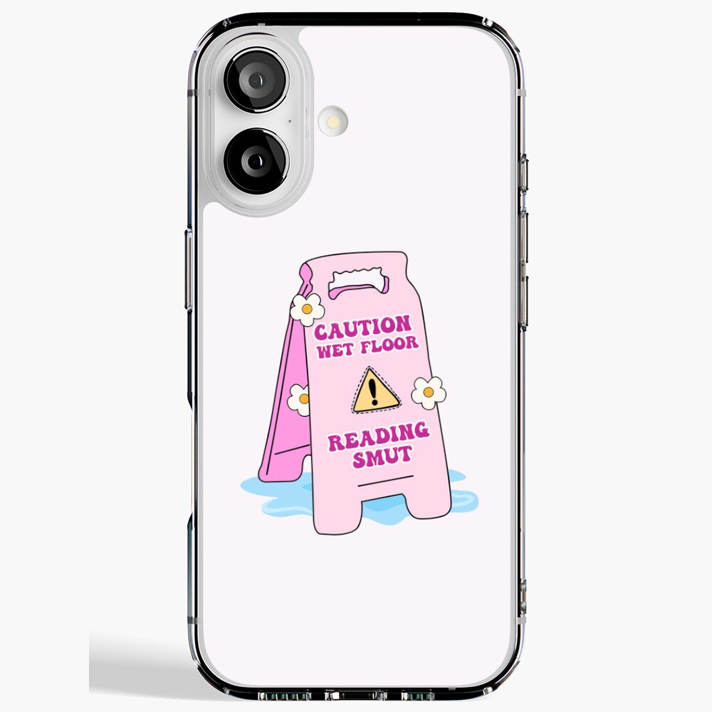 Caution Wet Floor Reading Smut for Spicy Book Lover Funny Gift Sticker