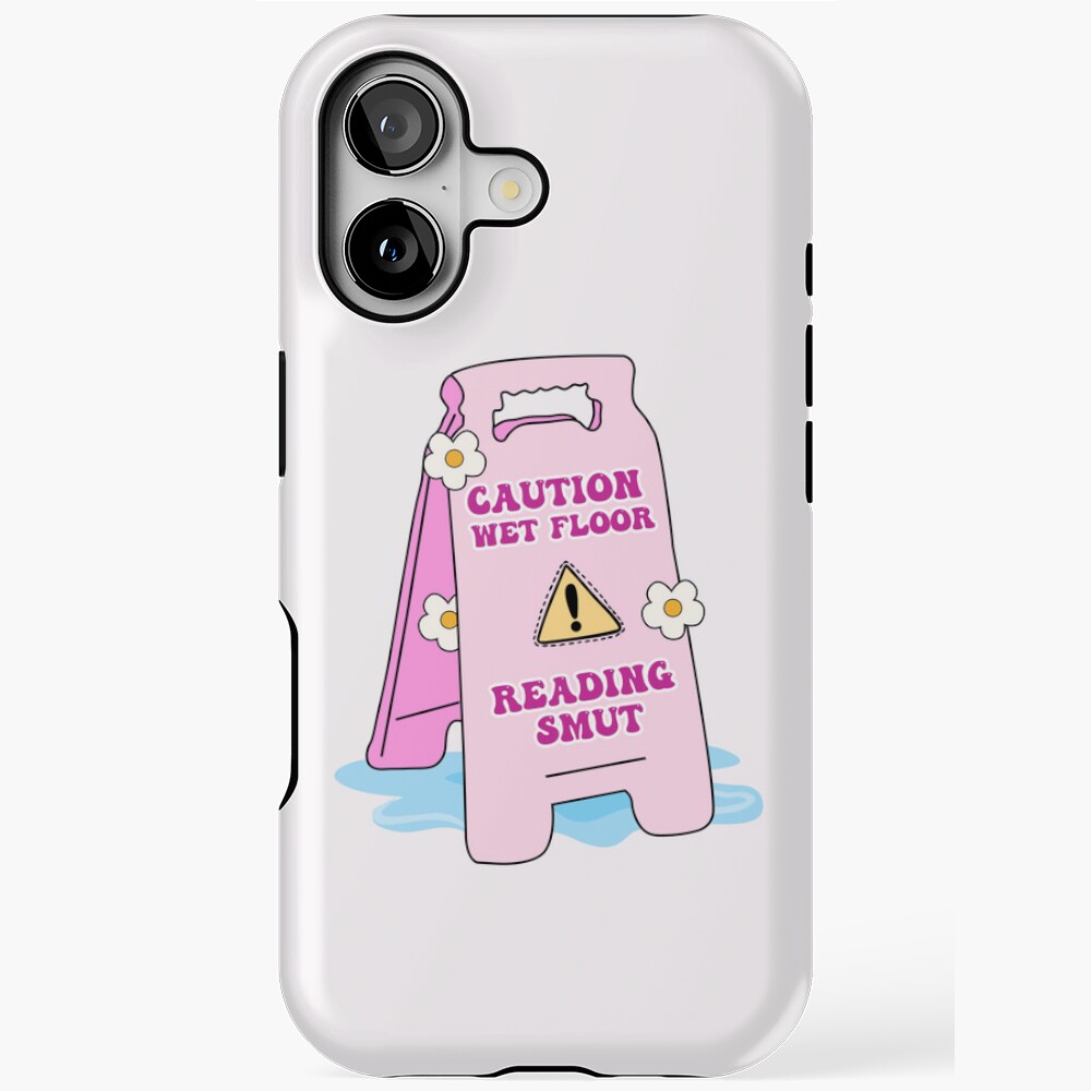 Caution Wet Floor Reading Smut for Spicy Book Lover Funny Gift Sticker