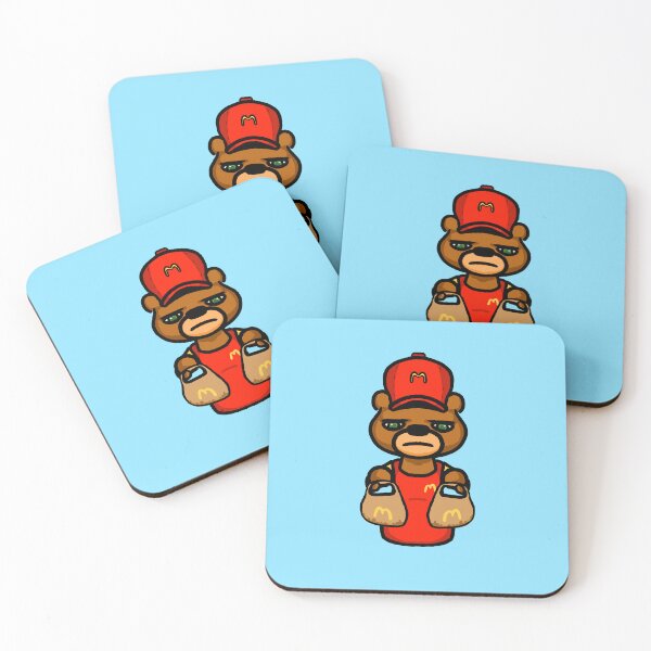 Item preview, Fast food worker bear designed and sold by Snappery.