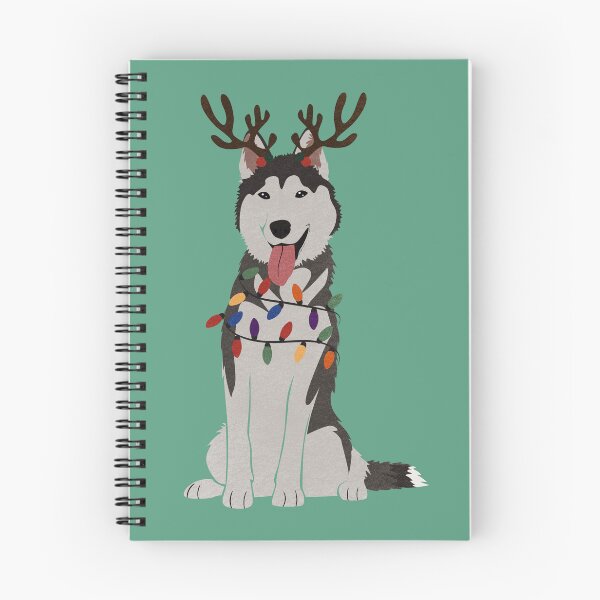 Item preview, Christmas Husky with Reindeer Antlers: I designed and sold by reddogbuckeye.