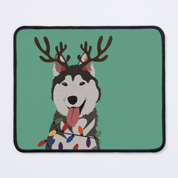 Item preview, Christmas Husky with Reindeer Antlers: I designed and sold by reddogbuckeye.