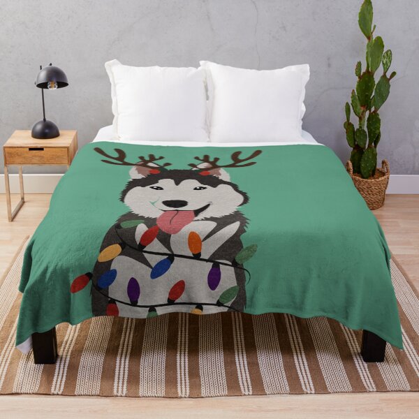 Item preview, Christmas Husky with Reindeer Antlers: I designed and sold by reddogbuckeye.
