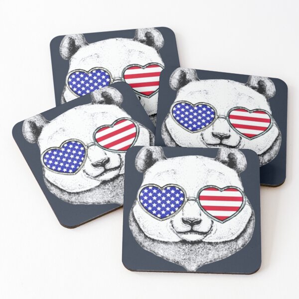 Item preview, Polar Bear in Stars and Stripes Style designed and sold by Mahe Jabeen.