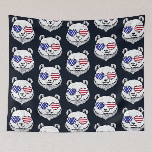 Item preview, Polar Bear in Stars and Stripes Style designed and sold by Mahe Jabeen.