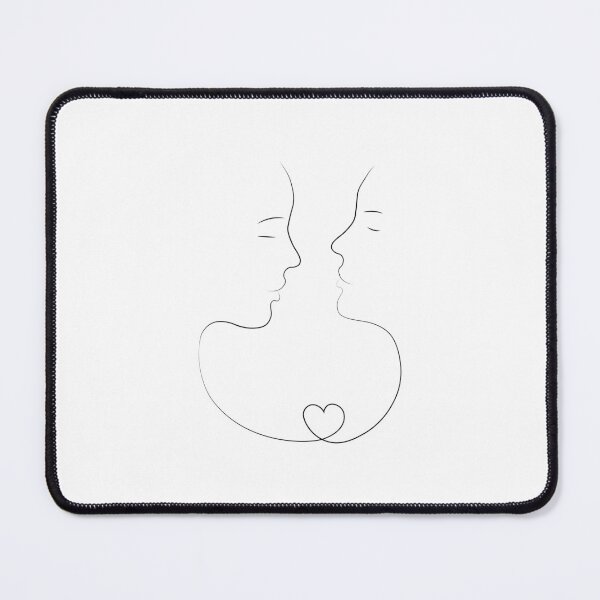 Item preview, Together Couple Kiss Love Heart Valentine Line Art designed and sold by dk-design85.