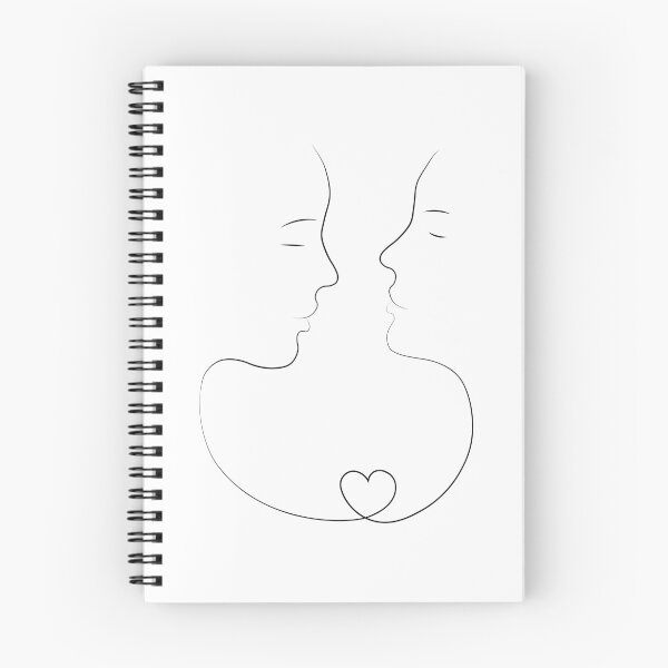 Item preview, Together Couple Kiss Love Heart Valentine Line Art designed and sold by dk-design85.