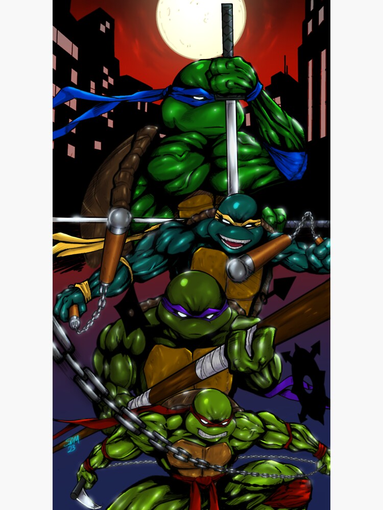Thumbnail 3 of 3, Sticker, Turtle Power designed and sold by Reflex76.