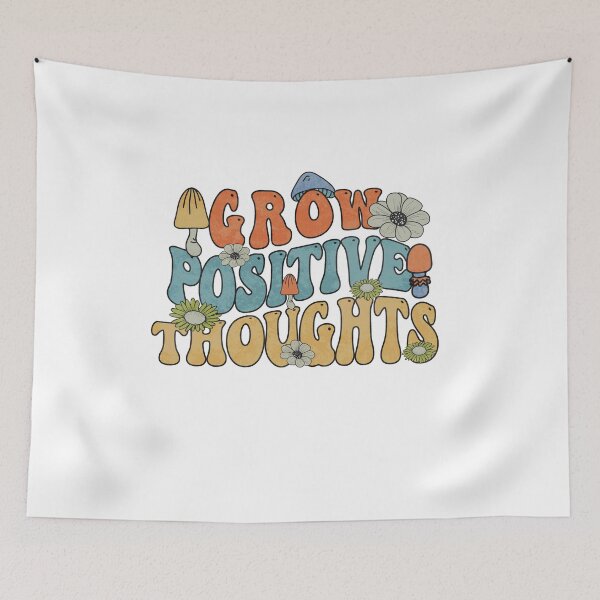 Item preview, Groovy Grow Positive Thoughts Flowers, mental health awareness, Plant Lover, Kindness Design, Anxiety Depression designed and sold by behindthefacts.