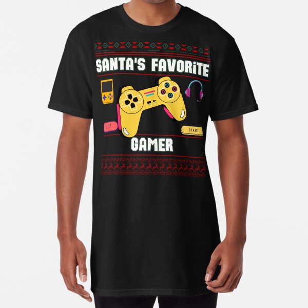 Vista previa del artículo con la obra «Navidad, el jugador favorito de Papá Noel», diseñado y vendido por AquaCreative.