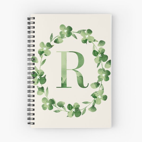 Item preview, Letter R Floral Monogram. Green Hydrangea Flowers Laurel. designed and sold by helga-wigandt.