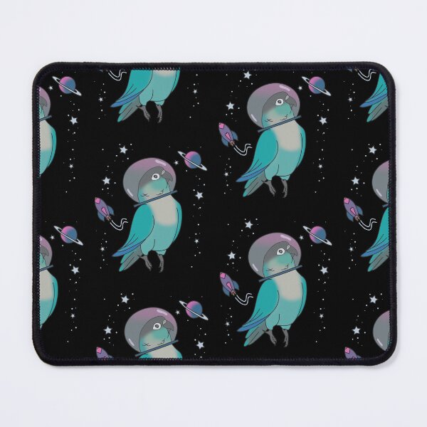 Item preview, Space Birb Astronaut Turquoise Conure Doodle designed and sold by FandomizedRose.
