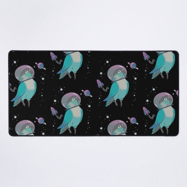 Item preview, Space Birb Astronaut Turquoise Conure Doodle designed and sold by FandomizedRose.