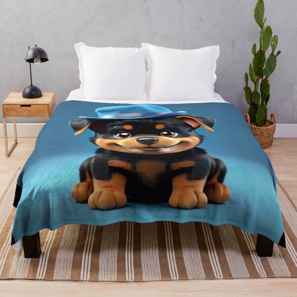 Item preview, Cute smiling cartoon Rottweiler dog designed and sold by Colorful-Worlds.