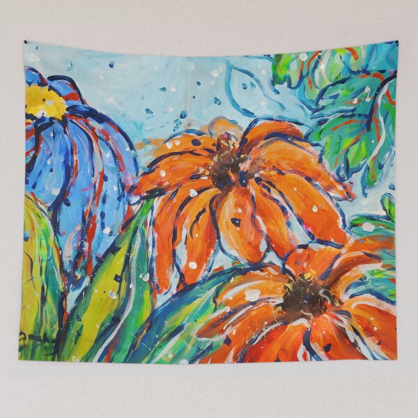 Item preview, Flower Garden Abstract Painting designed and sold by VolynskaDesign.