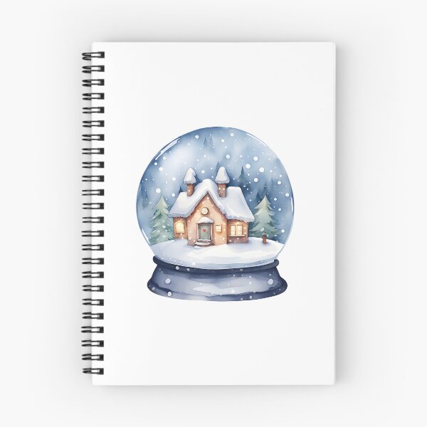 Aperçu de l'œuvre Boule à neige aquarelle créée et vendue par PixelsNonstop.