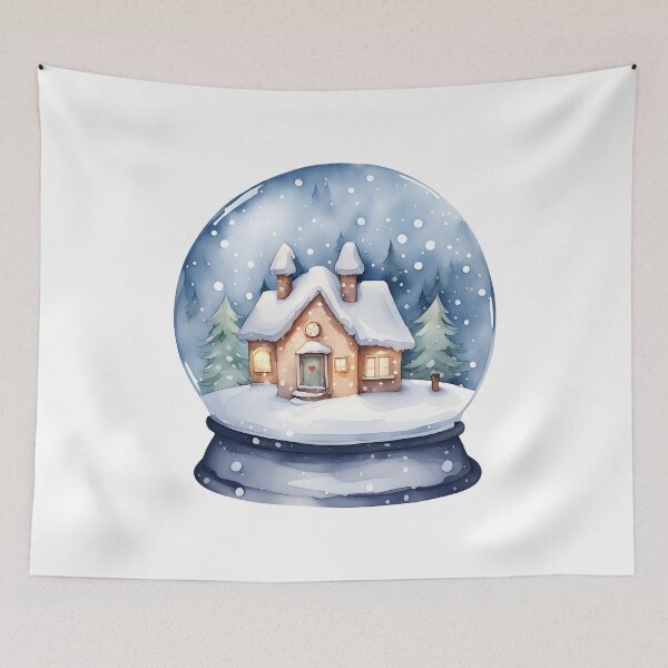 Item preview, Watercolor Snow Globe designed and sold by PixelsNonstop.