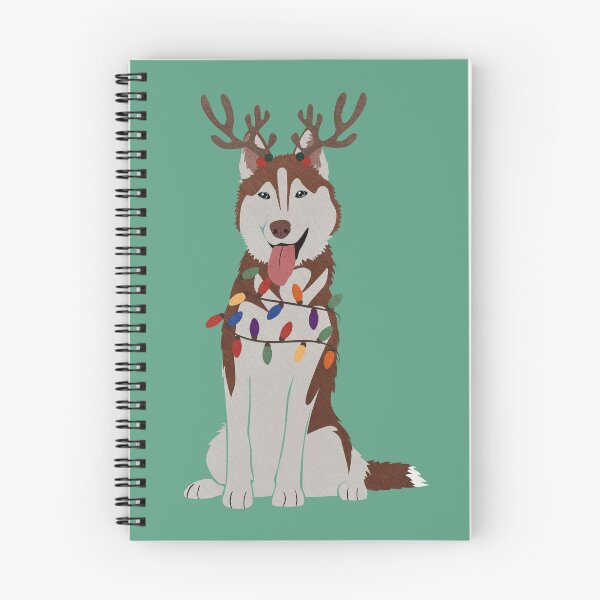 Item preview, Christmas Red Husky with Reindeer Antlers  designed and sold by reddogbuckeye.