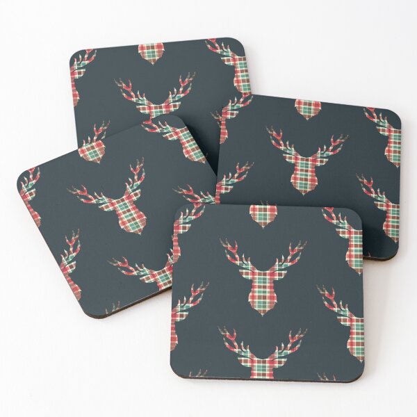 Item preview, Large Tartan Stag designed and sold by Inky-Spiration.