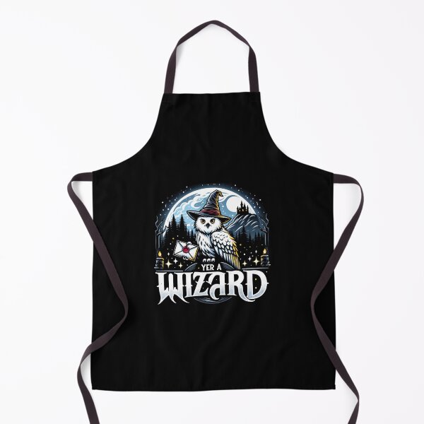 Item preview, Yer a Wizard - Owl with a Sorcerer Hat in a Magical Night - Fantasy designed and sold by Fenay Designs.