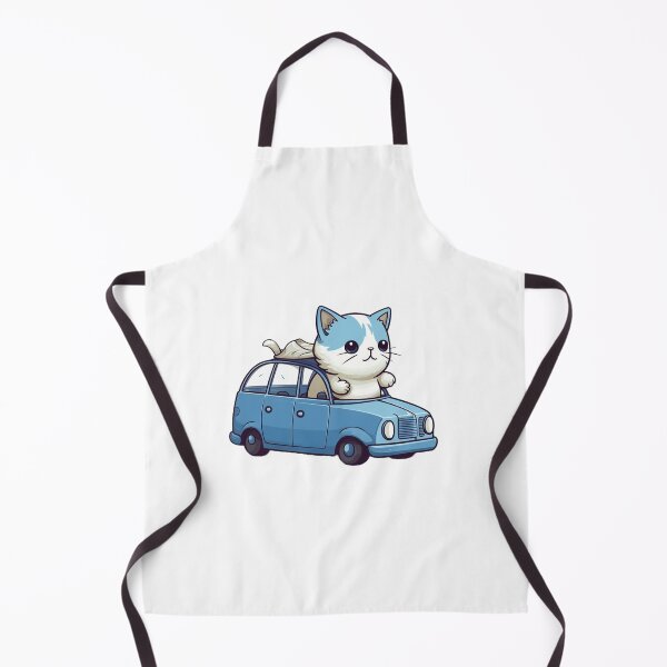 Item preview, Little cutie Cat drive a blue car  designed and sold by omerfdln34.