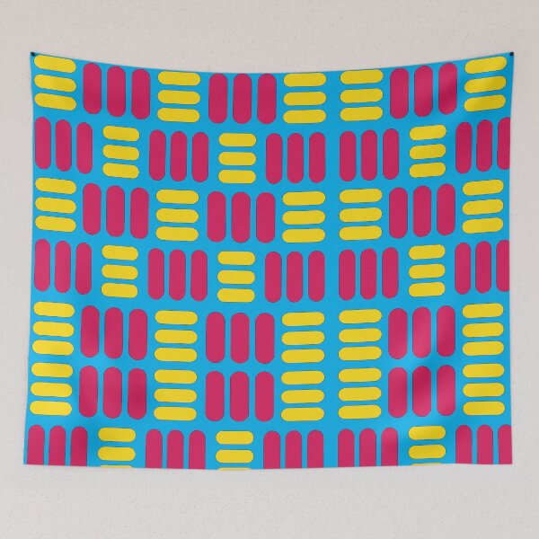 Item preview, Yellow Pink Stripes Pattern designed and sold by Nisha Prabhu.
