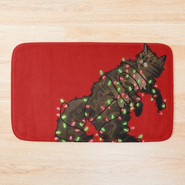 Item preview, Wrapped in Christmas Lights - Tabby Furball designed and sold by FelineEmporium.