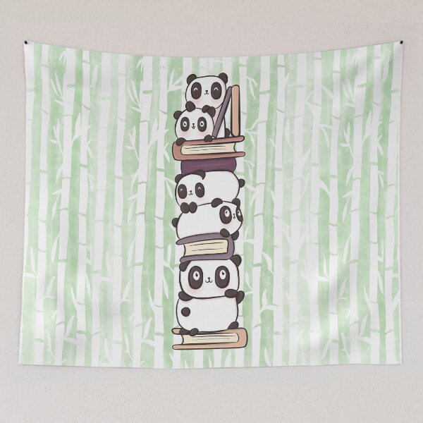 Item preview, PILE OF PANDAS AND BOOKS designed and sold by Catarina Book Designs.