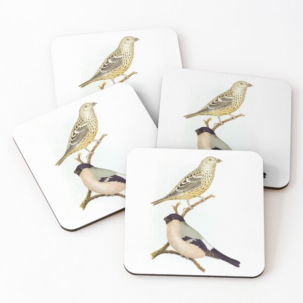 Item preview, Two Barred Crossville Loxia Leucoptera Birds of Alaska Cute Sweet Realistic Vintage Watercolor Birdwatching Gift designed and sold by ElegantTeaTime.
