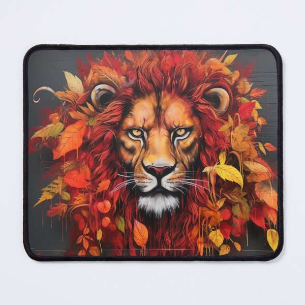 Item preview, Grafitti art Fall leaves lion print designed and sold by dcrc.