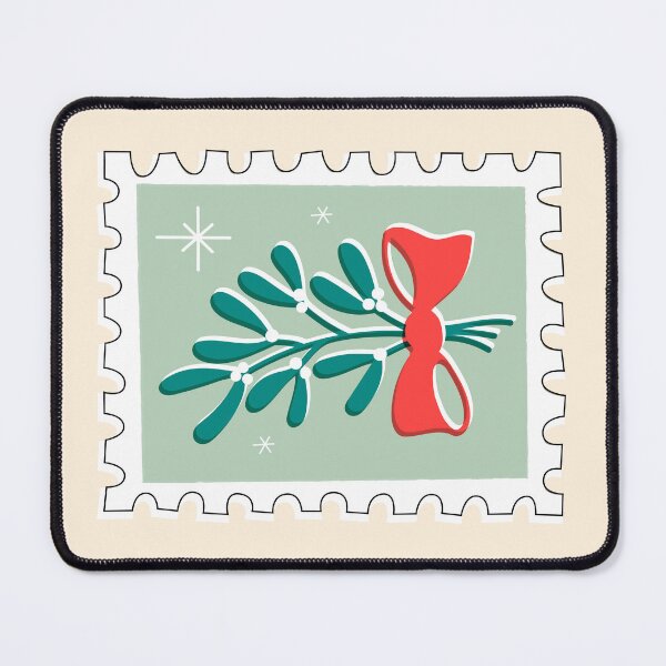 Item preview, Mistletoe - Christmas Retro Stamp designed and sold by miavaldez.