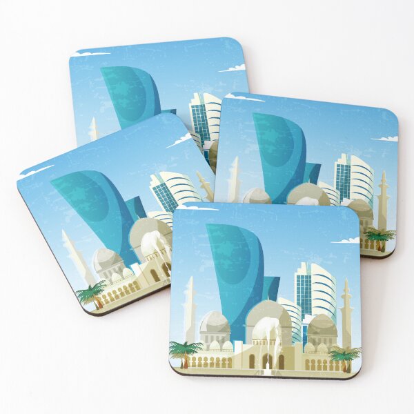 Item preview, Abu Dhabi, UAE — Retro travel minimalist poster designed and sold by GreekTavern1979.
