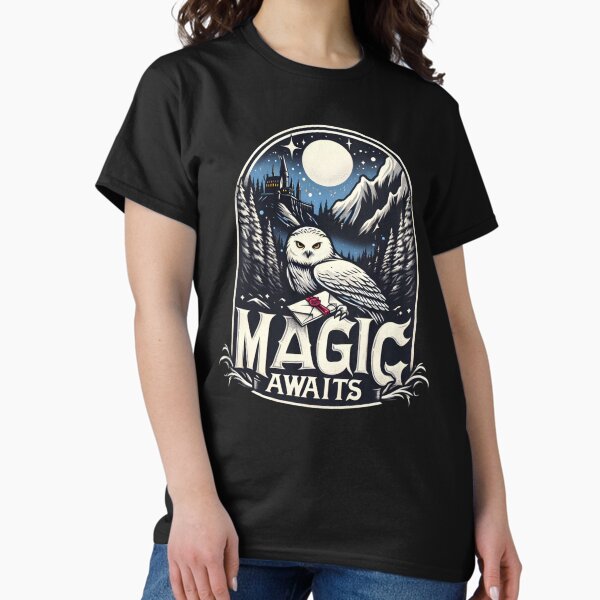 Item preview, Magic Awaits - Snowy Owl with an Envelope in a Mystical Night - Fantasy designed and sold by Fenay Designs.
