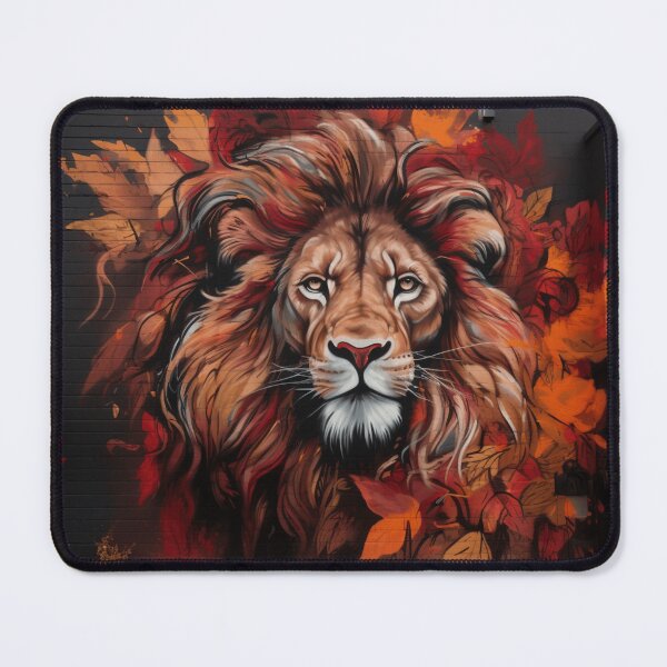 Item preview, grafitti art fall leaves lion print designed and sold by dcrc.