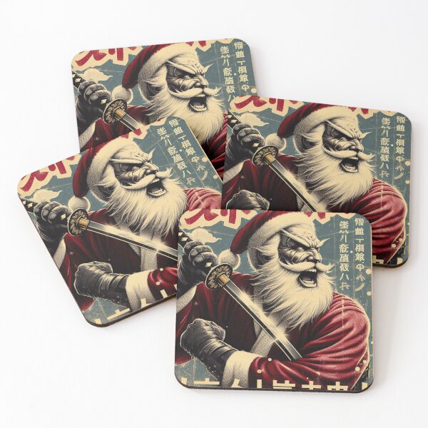 Item preview, Japanese Christmas poster Santa samurai designed and sold by IAPICTURE.