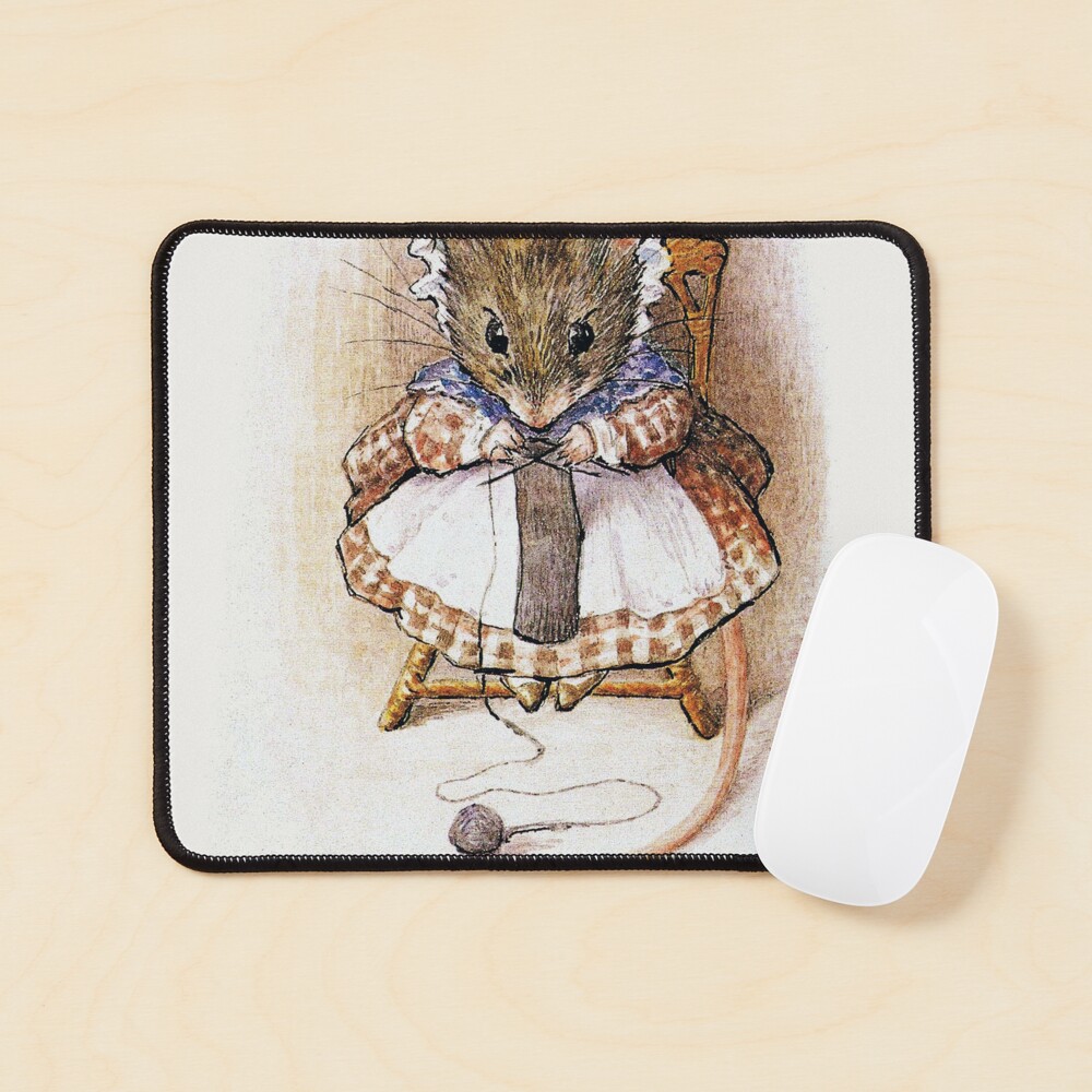 Knitting Mouse - Beatrix Potter Art Board Print for Sale by  forgottenbeauty