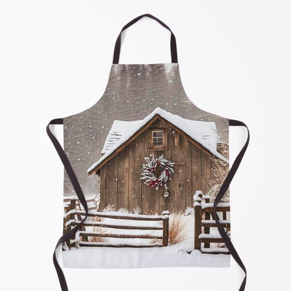 Item preview, Rustic log cabin in the snow designed and sold by Earth Nature Creations.