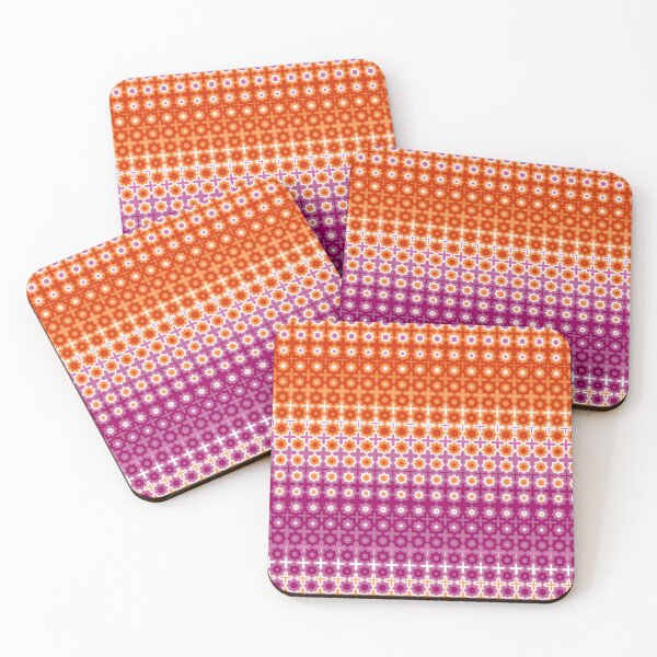 Item preview, Subtle Lesbian Flag Colors Geometric Morphed Pattern designed and sold by ontrendshirts.